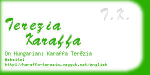 terezia karaffa business card