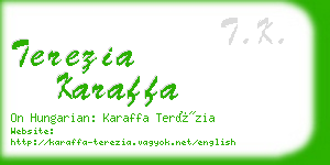 terezia karaffa business card